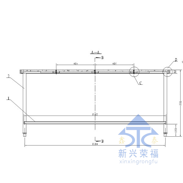 單開(kāi)門調(diào)理柜尺寸圖一