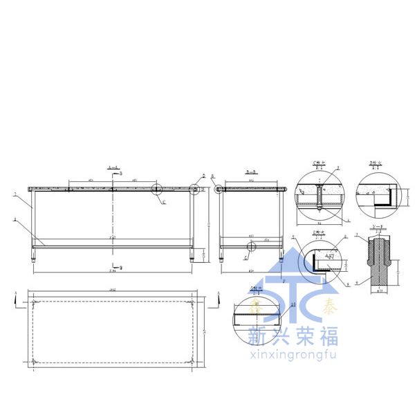 雙開(kāi)門調(diào)理柜尺寸圖